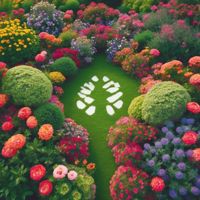 A thriving garden filled with blooming flowers represents diverse target markets. Different colors symbolize various customer segments, fostering growth through tailored business strategies.