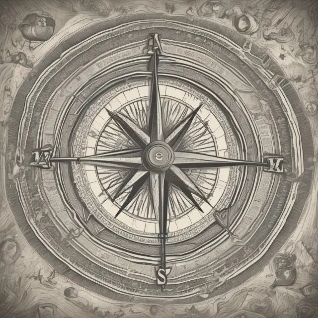 An image representing the volatile risks in TARNs, with interest rates and currencies swirling around a compass for direction.