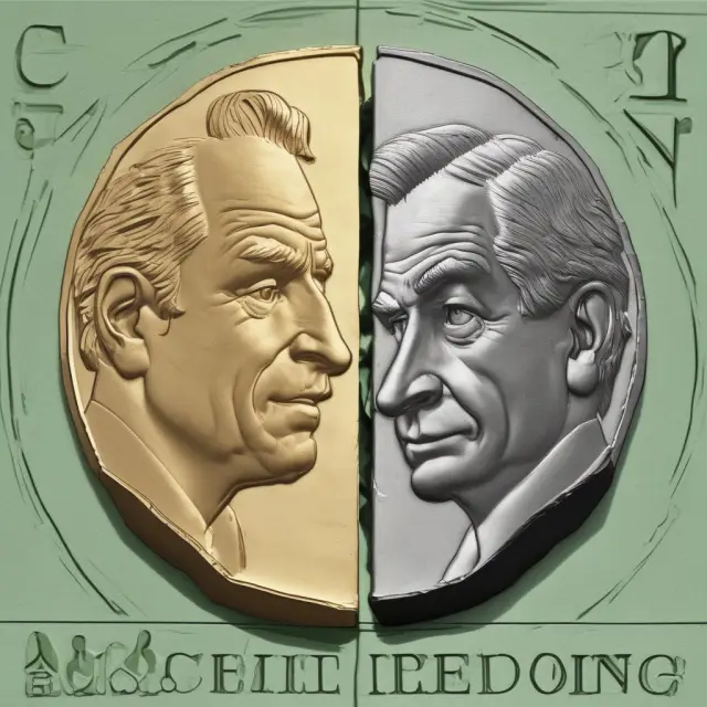 Two sides of a coin symbolizing GAAP (financial) and IRS (tax) accounting principles, reflecting their differences in reporting requirements.