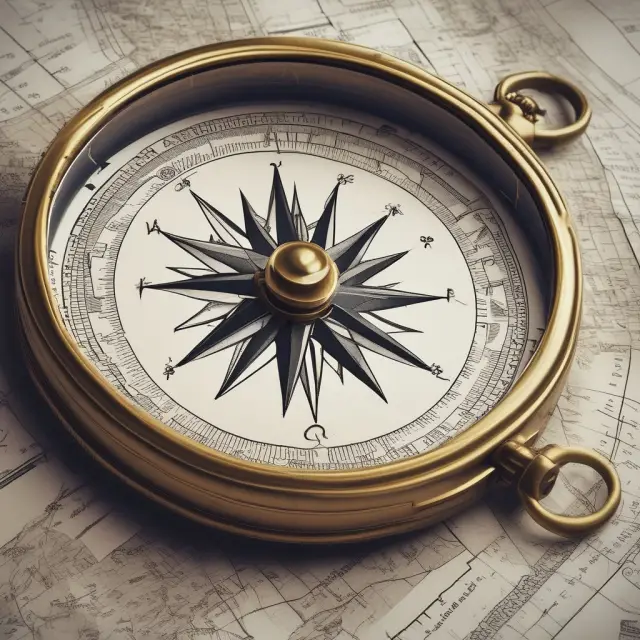 An investor holding a compass navigates through a map of the US, symbolizing different states and their varying tax deed laws