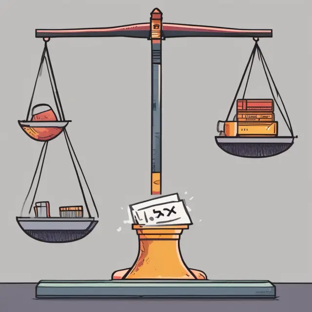 An individual carefully balancing their income sources against tax deductions to calculate their tax expense