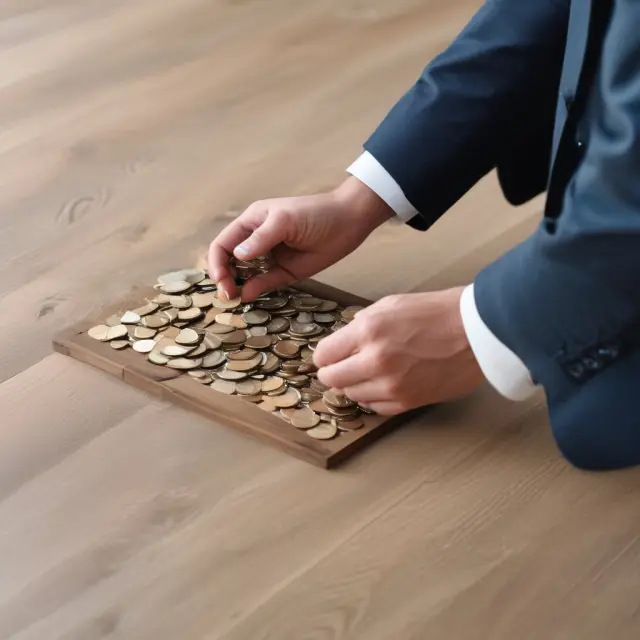 A businessman attempting to hide money from tax authorities by concealing it under a false floorboard