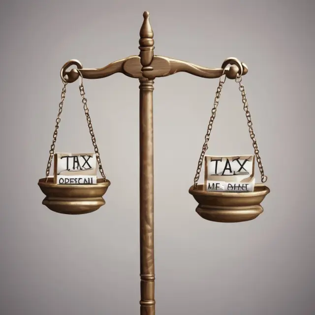Scales illustrating tax fraud, with one side representing honesty and the other deceit, emphasizing the importance of choosing honesty over tax evasion.