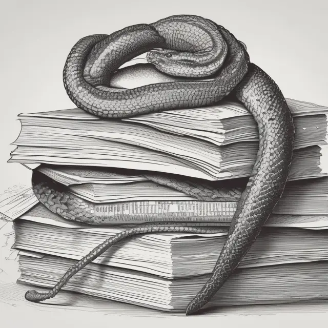 Serpent concealing tax documents, representing common types of tax fraud