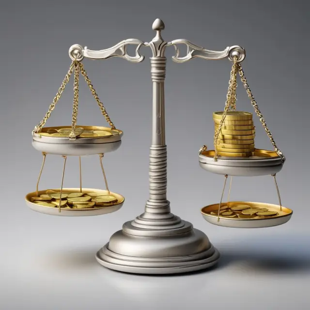 Gold coins represent TFSA advantages, while silver coins depict disadvantages, illustrating an equal weighing for informed decision making.
