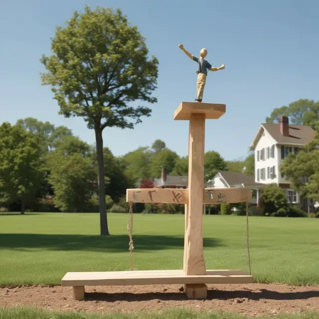 A seesaw representing neighboring jurisdictions
