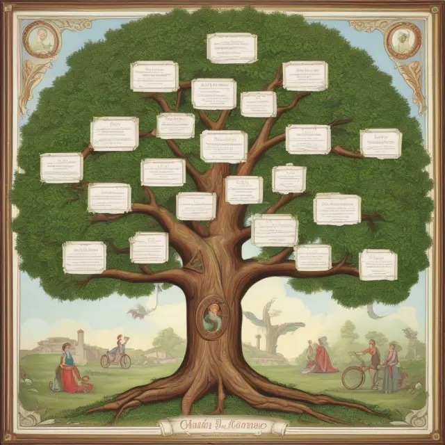 Image of a flourishing tree with life insurance policies as branches, yielding apples representing tax-free child support payments