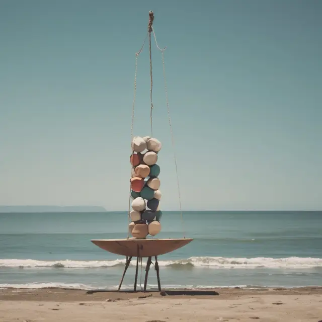 A seesaw representing the delicate balance between tax revenues and economic growth, with global economic landscapes on either end
