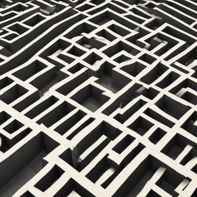 Businesses strategizing in a maze, with the R&D Tax Credit and Depreciation Allowance as guiding beacons.
