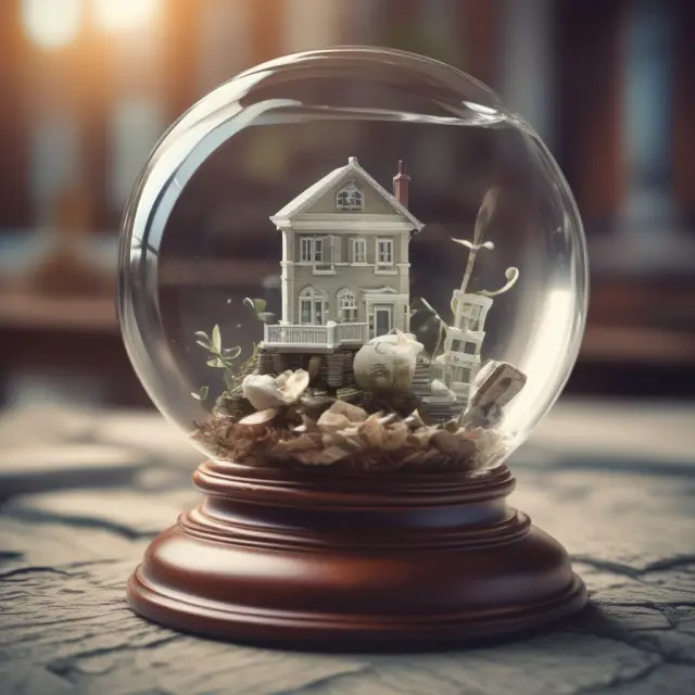 A crystal ball filled with gold coins representing tax-exempt earnings from municipal bonds, capital gains, and nonprofit organizations