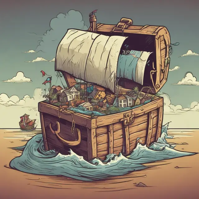An investor savors the advantages of tax-exempt status while navigating a calm harbor filled with municipal bonds and potential capital gains.