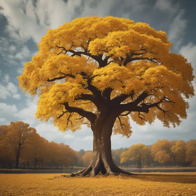 A golden tree with abundant leaves sheds taxes, symbolizing effective strategies for maximizing tax-exempt status