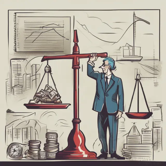 An image of a wise taxman meticulously weighing investment income against savings on a traditional scale, emphasizing economic efficiency and incentives