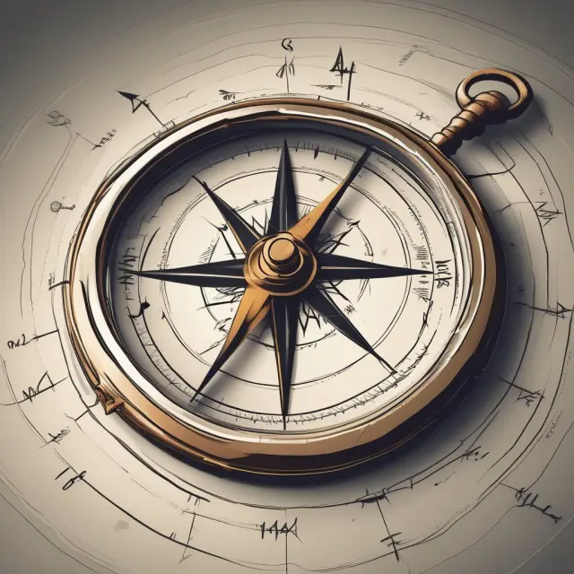 Compass showing territories