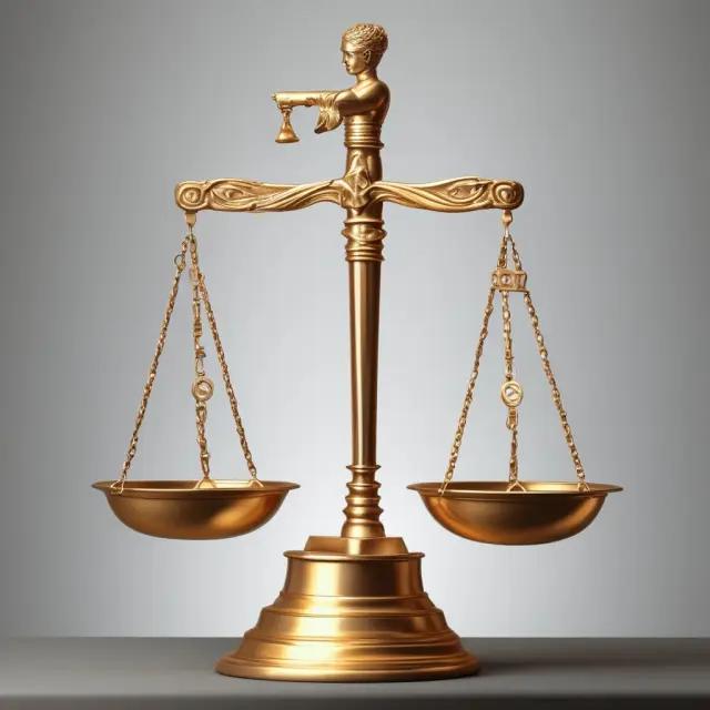 A golden scale weighing taxation policies against democratic representation