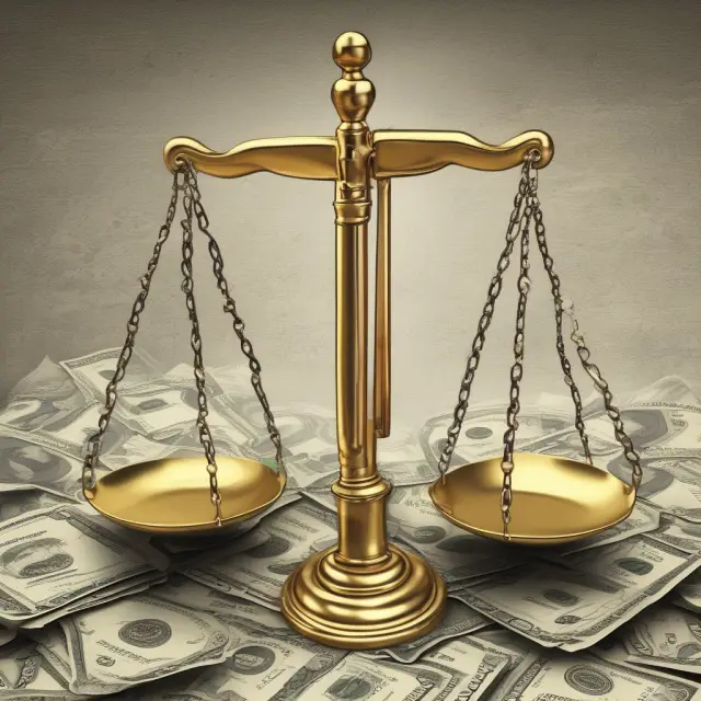 An image of golden scales displaying weighted industry-specific salaries, with limit markers for taxable wage base thresholds