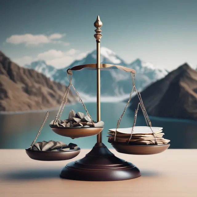 A set of scales balanced with financial documents piling high, indicating calculating Adjusted Gross Income (AGI).