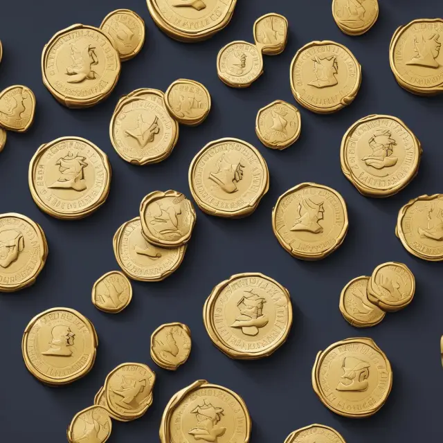 Gold coins symbolizing tax milestones in US history on a timeline, illustrating government