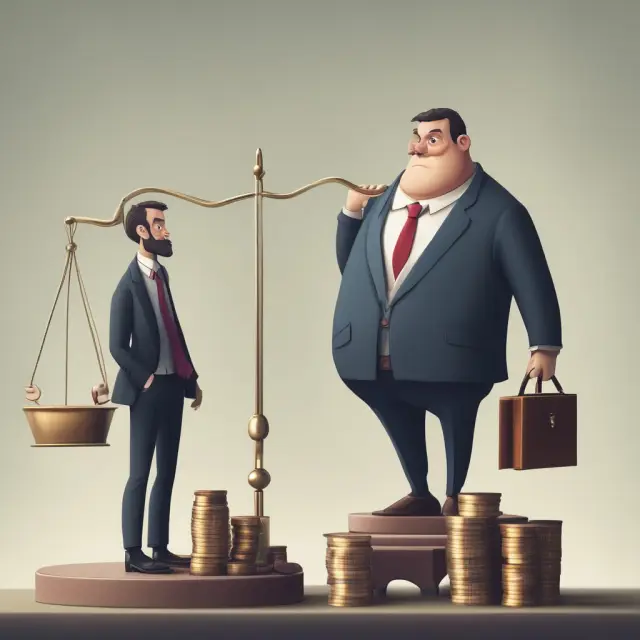An investor and the tax man on a scale, with tax-equivalent yields determining which investment weighs more