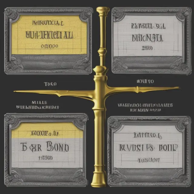 Gold and silver bars on a scale represent taxable and municipal bonds, displaying corresponding tax-equivalent yields for comparison