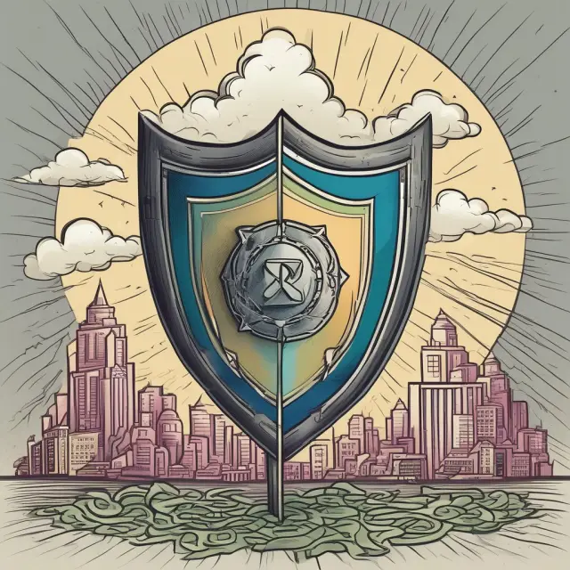 A shield labeled 