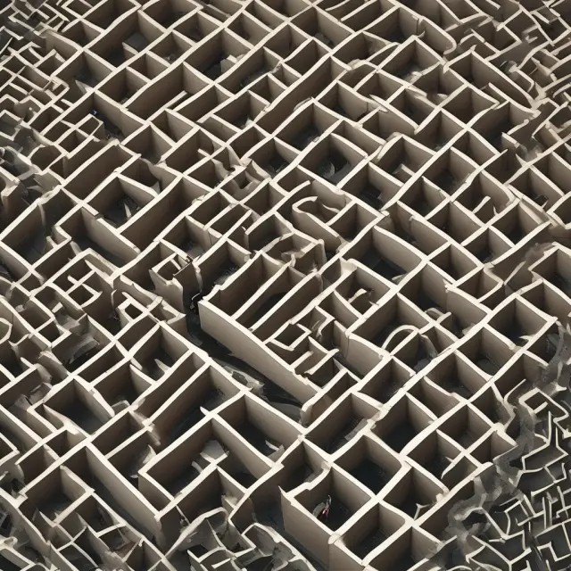 Image of tax-exempt income as a winding river flowing within a maze, impacting the calculation of Adjusted Gross Income