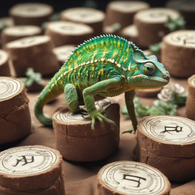 Chameleon metamorphosing through securities, representing tax-loss harvesting strategy.