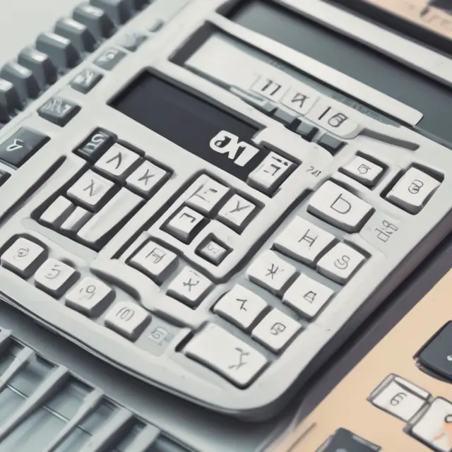 Calculator weighing income and tax brackets for calculating income tax liability