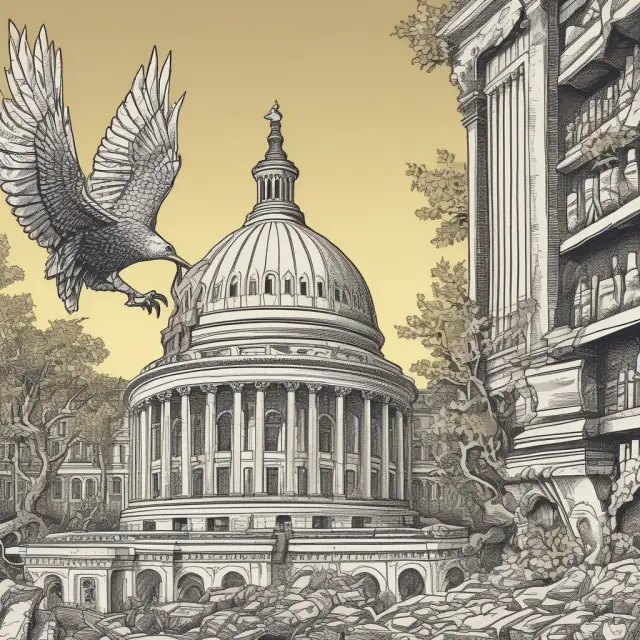 A taxpayer sitting under the protective wings of the IRS, contemplating various relief options for addressing a tax lien: payment plans, discharge, subordination, withdrawal of notice, or bankruptcy.