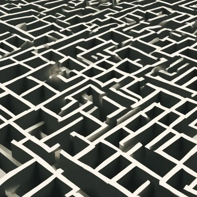 An institutional investor examines a complex labyrinth of interconnecting tax liens, seeking valuable opportunities in the financial maze.
