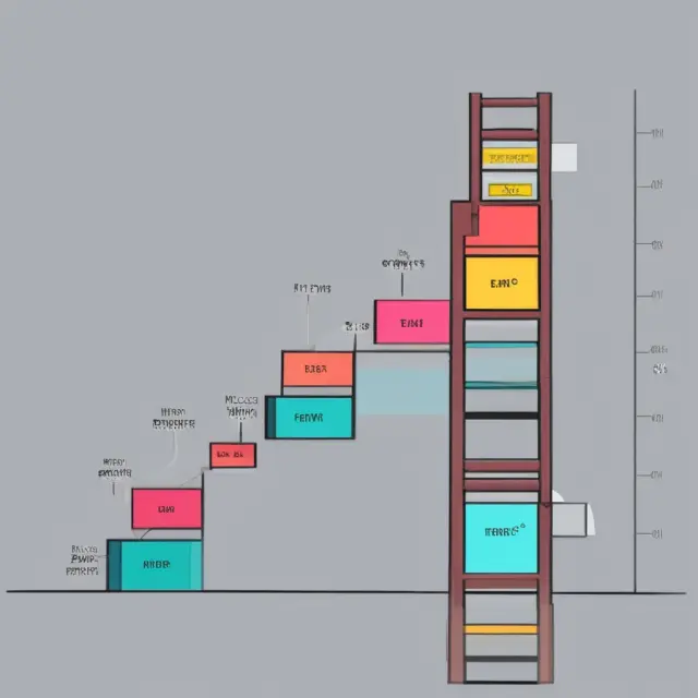 Image of a multicolored ladder illustrating the progressive tax system and its marginal rates