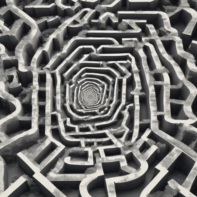 A complex maze filled with W-2, 1099 forms, and self-employment income documents, representing various sources of taxable income.