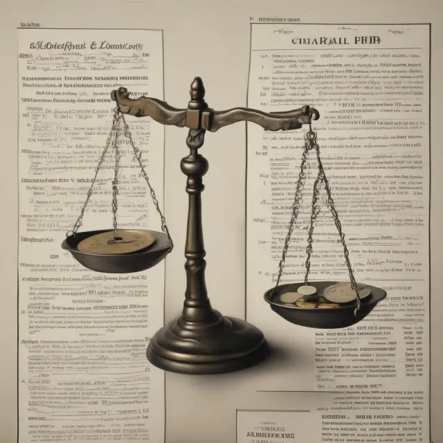 Two scales with one side representing itemized deductions, the other standard deduction, balanced against piles of financial papers