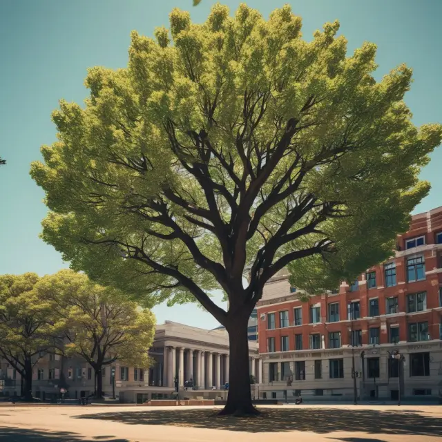 A tree with leaves representing municipal bonds sheltering an investor from the sun (federal income taxes)