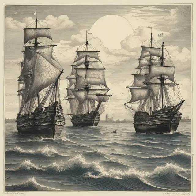 An investor navigating a boat through rough waters between continents, with tax treaty agreements as lighthouses guiding the way.