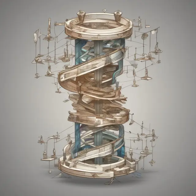 Double helix illustrating the intricate relationship between international tax treaties and non-complying U.S. states, impacting foreign investors