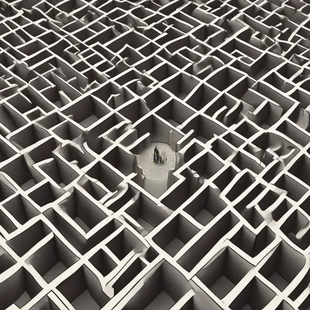 Policymakers exploring various alterations to the Taylor Rule in a labyrinth, using employment and alternative tools as keys.