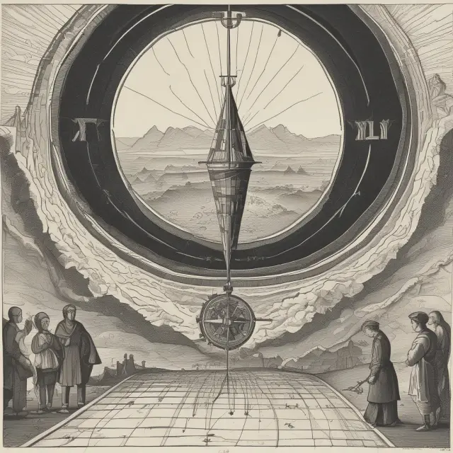 An investor, represented as a sailor, skillfully navigates a sea of economic data, steering with the compass of the Taylor Rule to manage their portfolio amidst changing interest rates and inflation