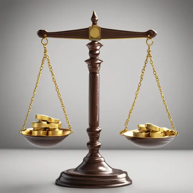 Golden MBS scales weighing the benefits (advantages) and drawbacks (disadvantages) of TBA trading