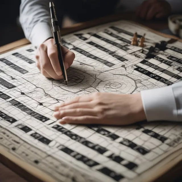 An expert financier skillfully applying mathematical principles to complex financial datasets, represented by interconnected graphs and equations.