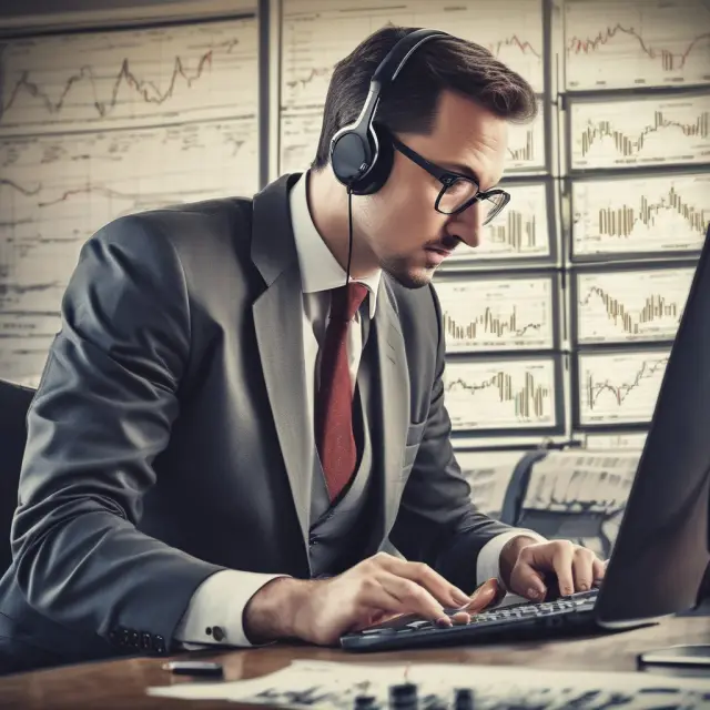 Analyst evaluates market trends using moving averages and momentum oscillators to inform institutional trading decisions