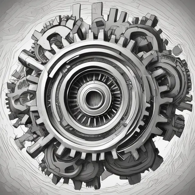 An intricate mechanism of innovative gears represents growth investors navigating the risks and rewards in the Technology, Media, and Telecom (TMT) sector.