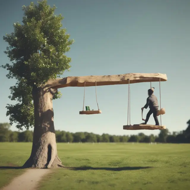 Seesaw illustrating the impact of ERTA tax cuts and TEFRA fiscal measures on businesses.