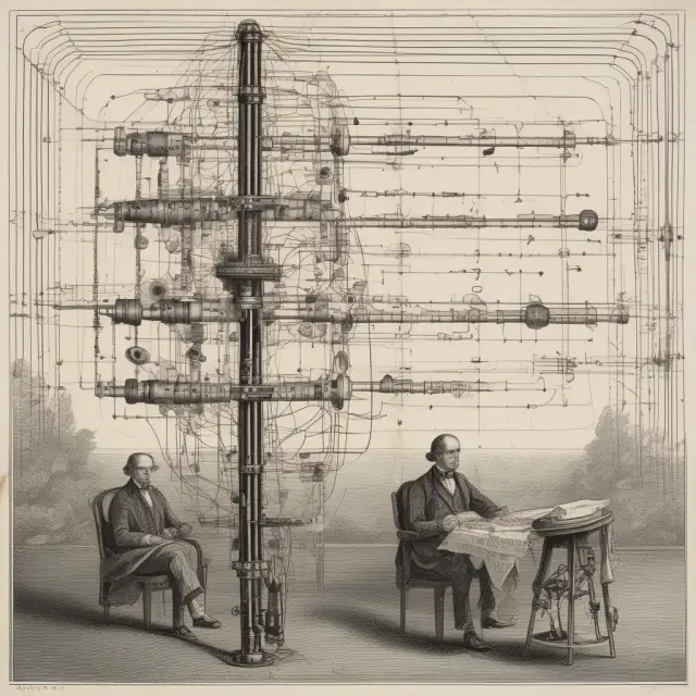 Image of Morse code signals sending messages through a SWIFT network, symbolizing the interconnection between telegraphy and modern international money transfers