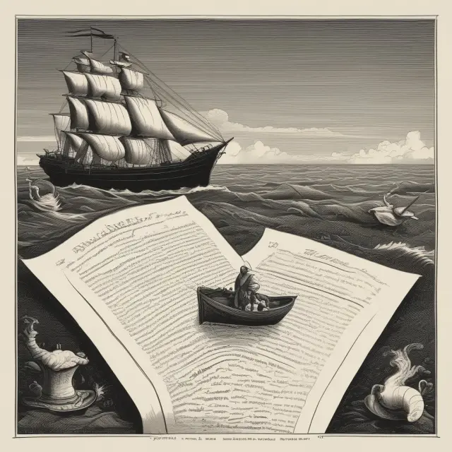 Tenant holding onto a lease document on a sailing ship, illustrating tenancy at sufferance in real estate