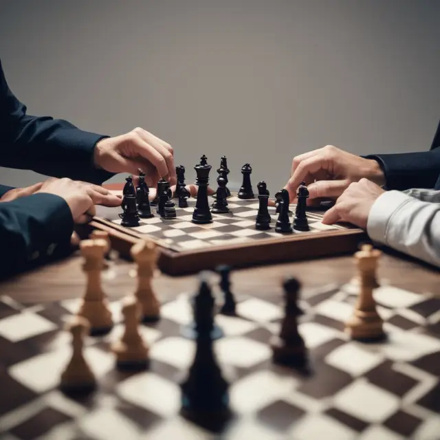 Tenant and landlord play chess, illustrating the flexibility of tenancy-at-will agreements.