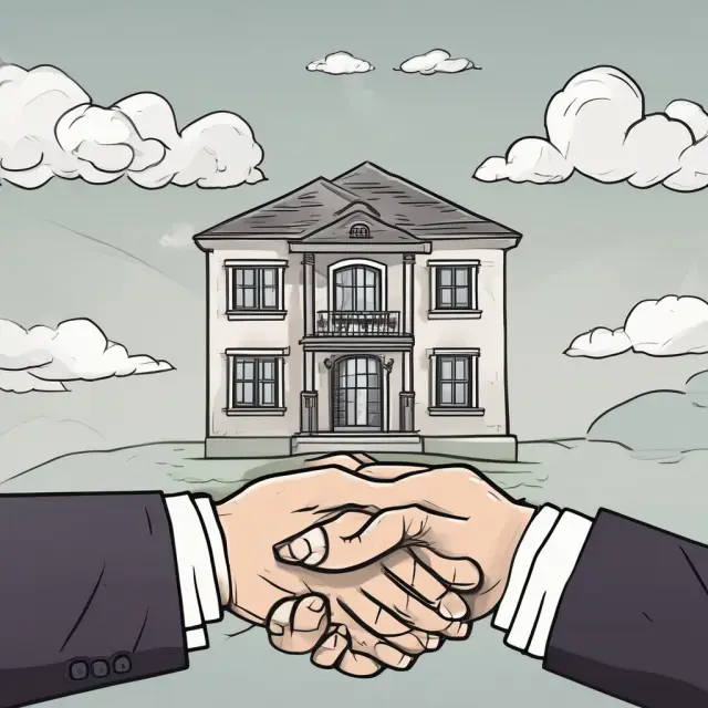A visual representation of two hands releasing a property title, representing the termination of tenancy by the entirety through mutual agreement.