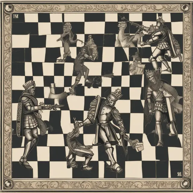 Determined knight challenging armored king in a heated battle on a chessboard, representing hostile tender offers.