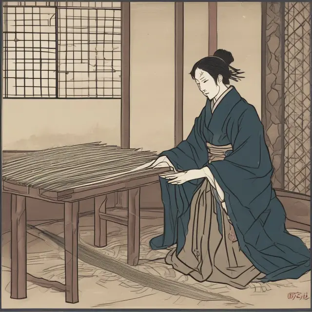 An intricate tapestry with Tenkan-Sen forming golden threads that create Senkou Span A in an Ichimoko Cloud design.