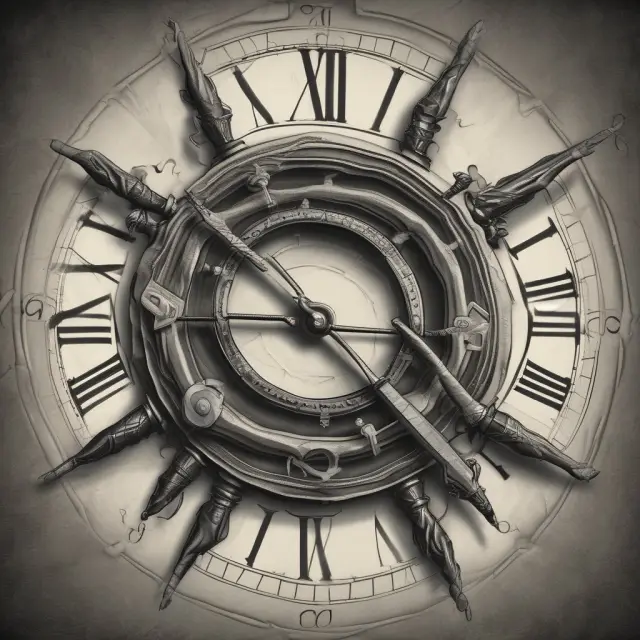 Clock hands depicting the tenors of various financial contracts, illustrating the concept of basis risk